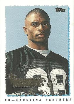 Tyrone Poole Carolina Panthers 1995 Topps NFL Rookie Card - Draft Pick #234